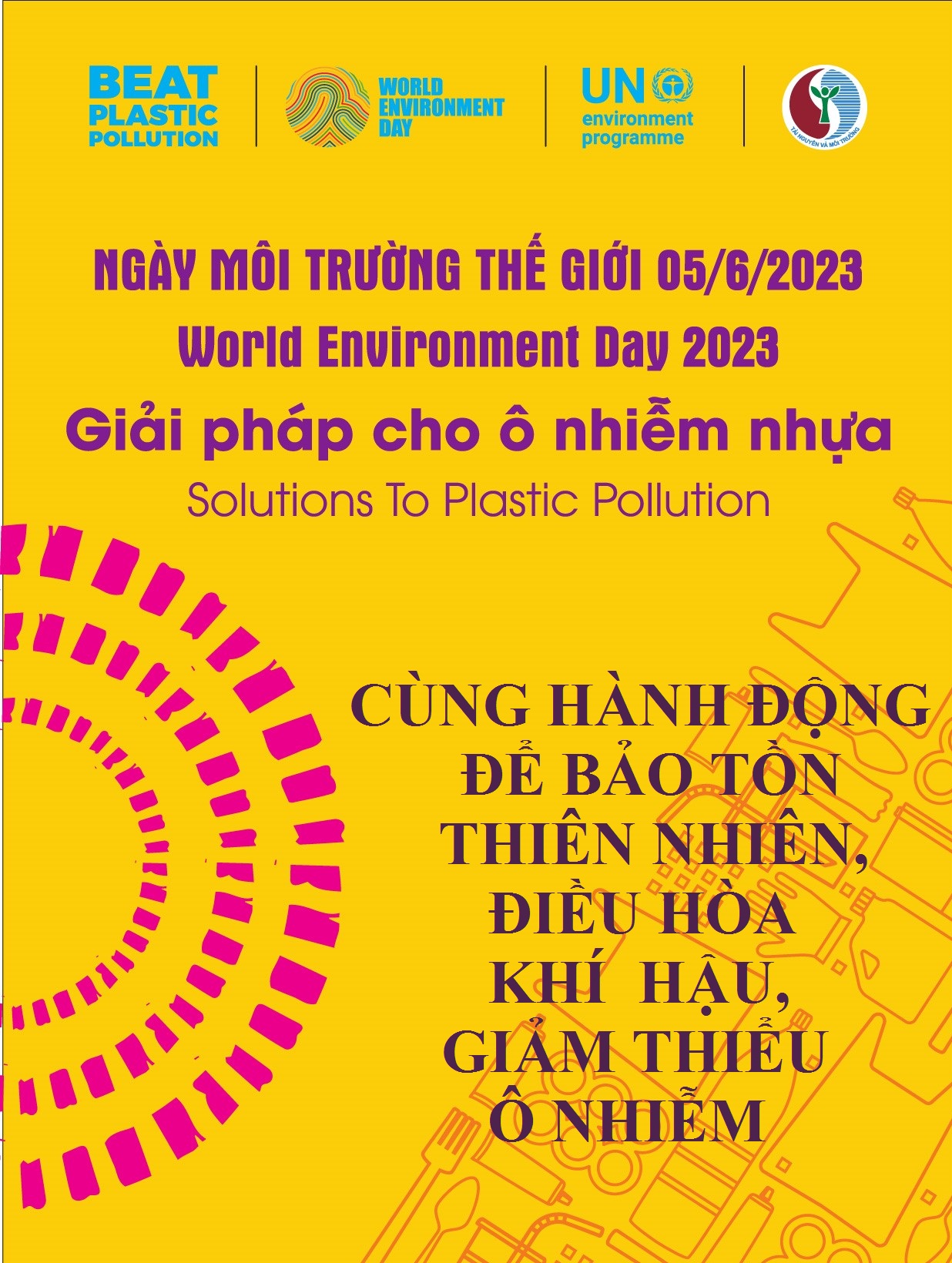 Propaganda in response to World Environment Day (June 5), World Oceans Day (June 8) 2023